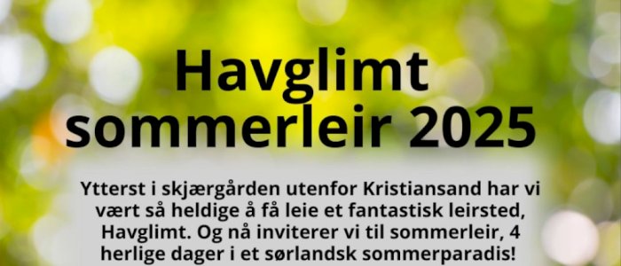Sommerleir på Havglimt med Møteplassen 2025!