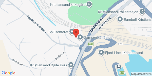 Kart som viser hvor arrangementet foregår