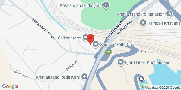 Kart som viser hvor arrangementet foregår