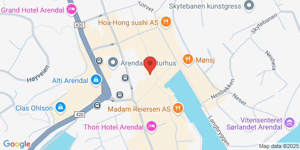 Map displaying event location