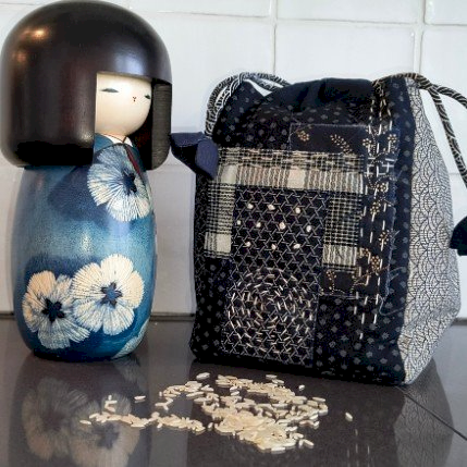 Kurs i japansk lappeteknikk - Komebukuro japansk rispose