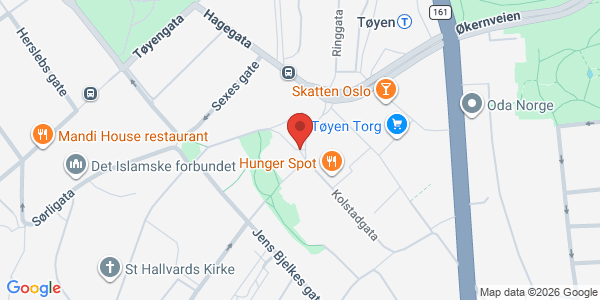 Kart som viser hvor arrangementet foregår