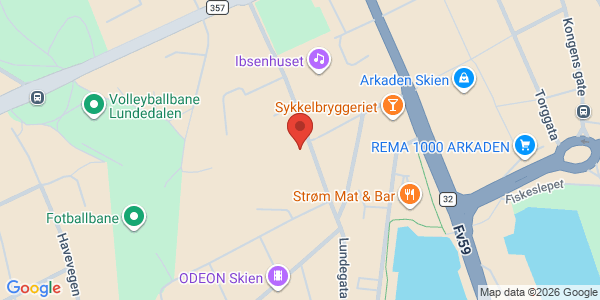 Kart som viser hvor arrangementet foregår