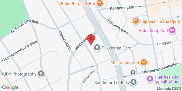 Kart som viser hvor arrangementet foregår