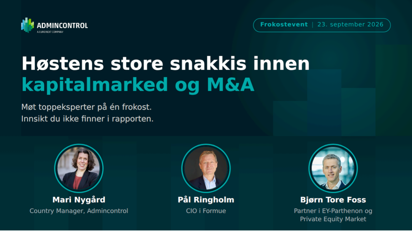 Høstens store snakkis innen kapitalmarked og M&A