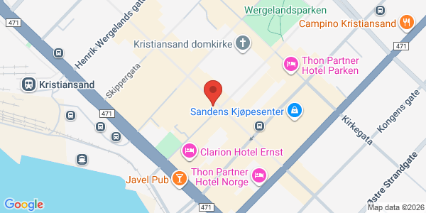 Kart som viser hvor arrangementet foregår