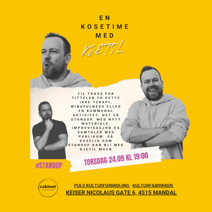 En kosetime med Kjetil - Puls kulturformidling - Kulturfabrikken MANDAL