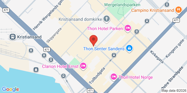 Kart som viser hvor arrangementet foregår