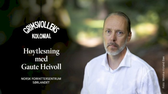 Høytlesning i Grimsvollens kolonial med Gaute Heivoll