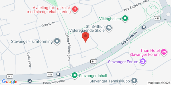 Kart som viser hvor arrangementet foregår