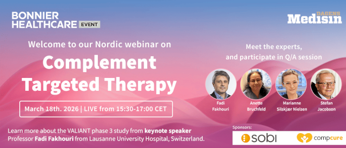 Nordic Webinar on Complement targeted therapy