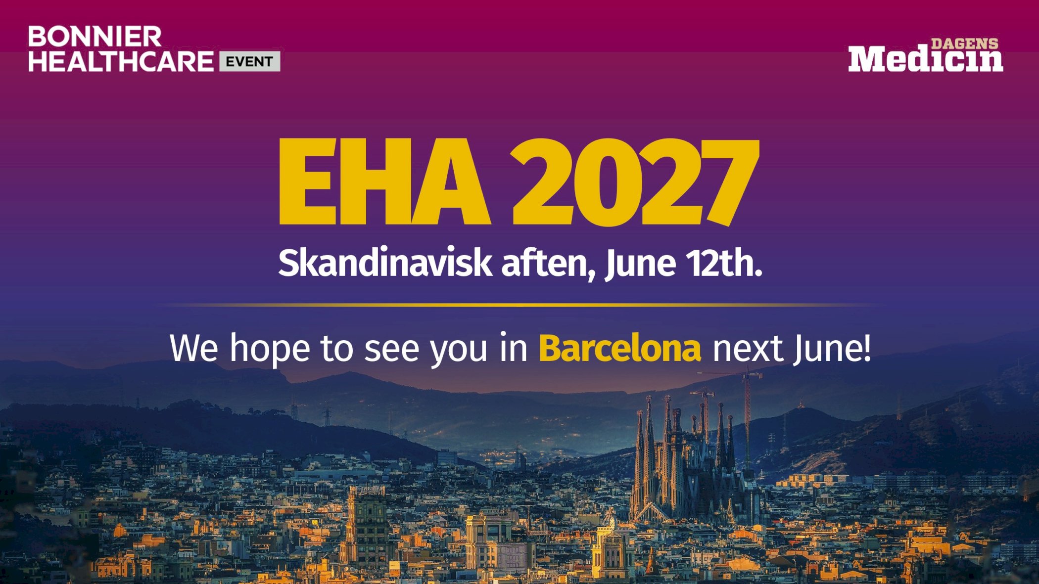 EHA Skandinavisk aften Barcelona 12.juni 2027