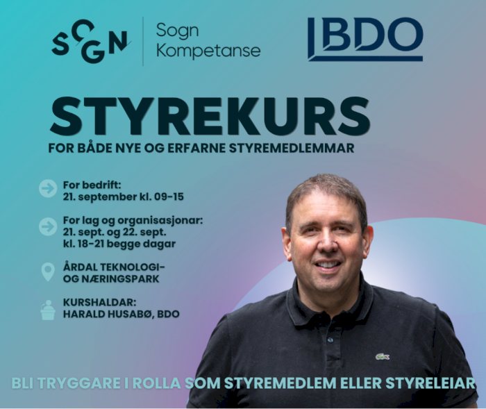 Styrekurs for lag og organisasjonar