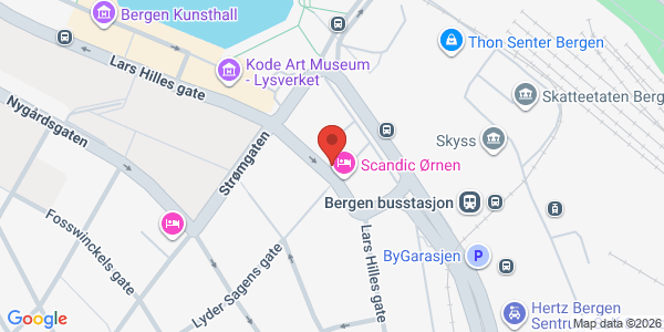 Kart som viser hvor arrangementet foregår