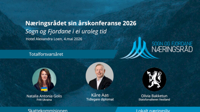 Næringsrådet sin årskonferanse 2026 - Sogn og Fjordane Næringsråd 10 årsjubileum
