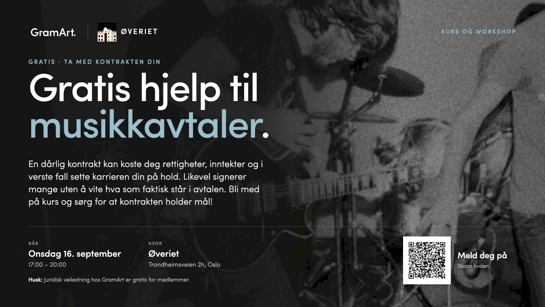 Gratis hjelp til musikkavtaler med GramArt og Øvingshotellet