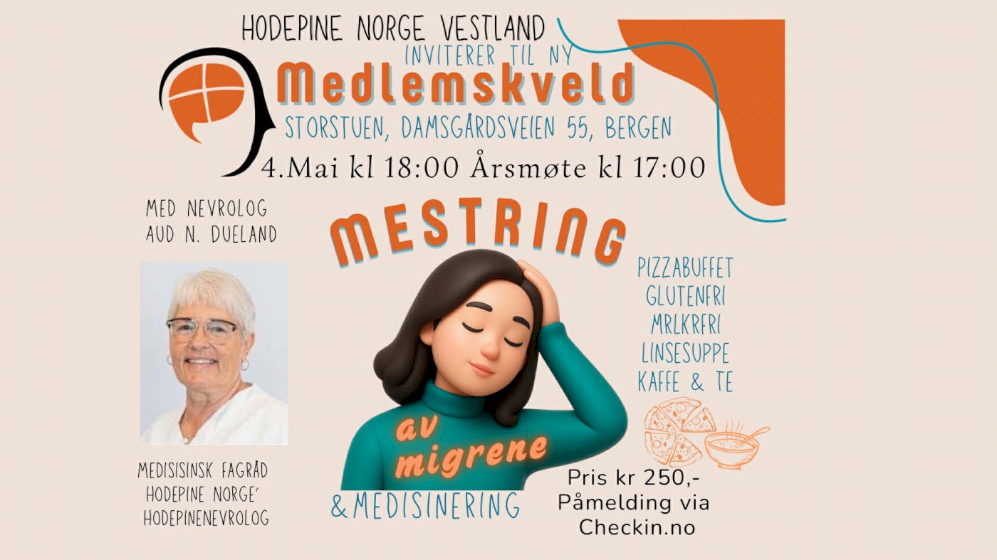 Medlemskveld: Mestring av migrene & medisinering