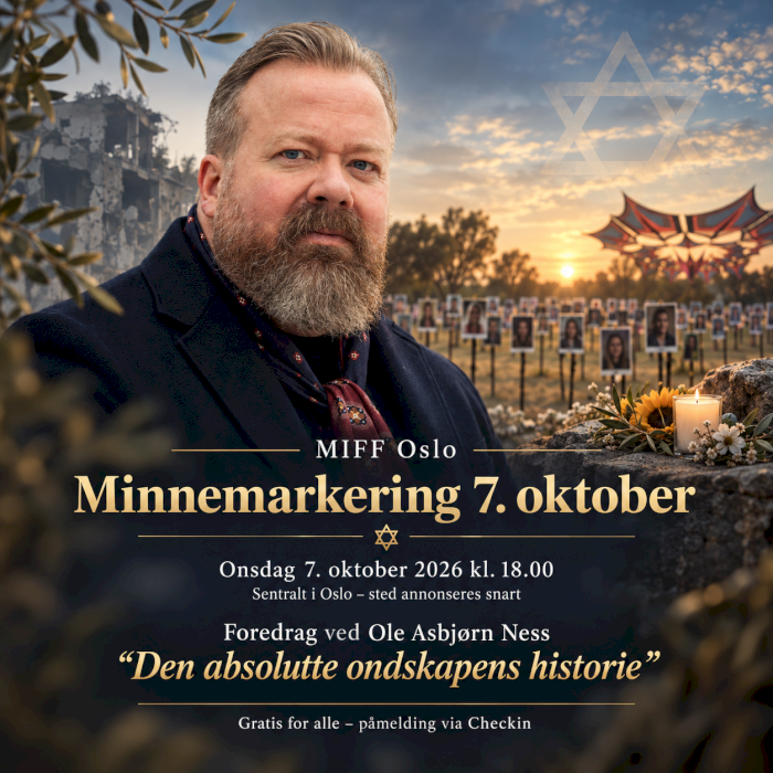 MIFF Oslo: Minnemarkering 7. oktober – «Den absolutte ondskapens historie» med Ole Asbjørn Ness