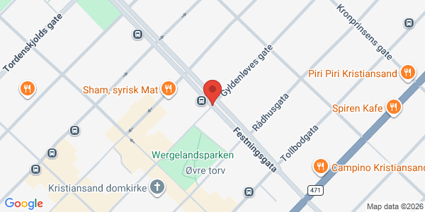 Kart som viser hvor arrangementet foregår