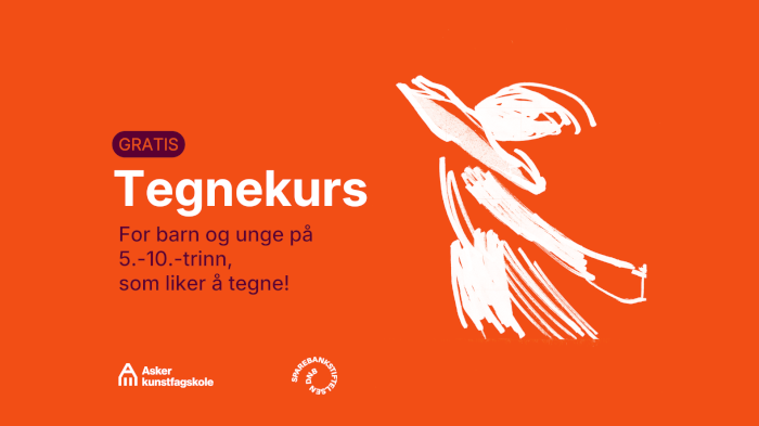 Tegnekurs for barn på Asker Kunstfagskole