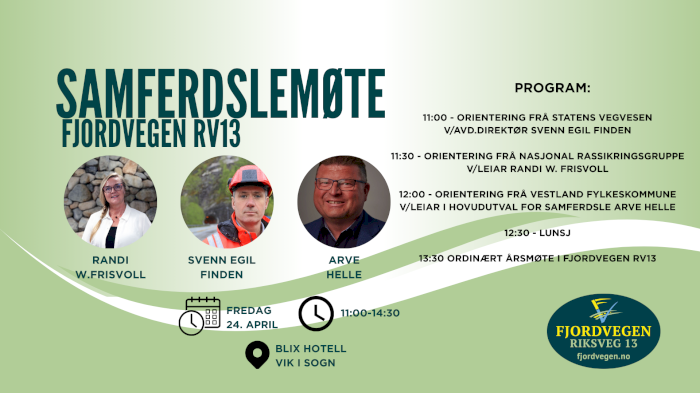 Samferdslemøte - Fjordvegen RV13