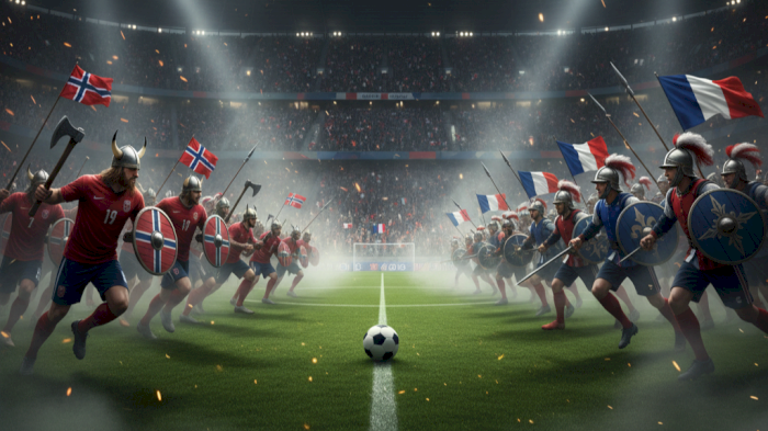 Norge - Frankrike kl. 21:00 (arrangements start 18:00)