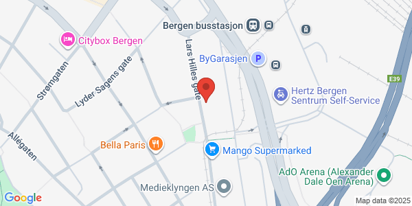 Map displaying event location