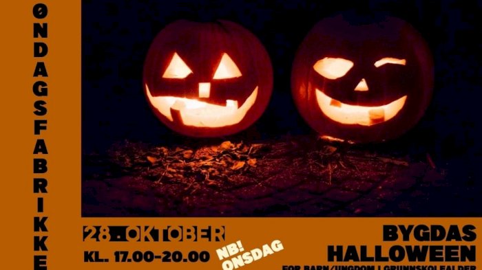 Bygdas Halloween på Kulturskolen Mjølkefabrikken