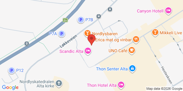 Kart som viser hvor arrangementet foregår