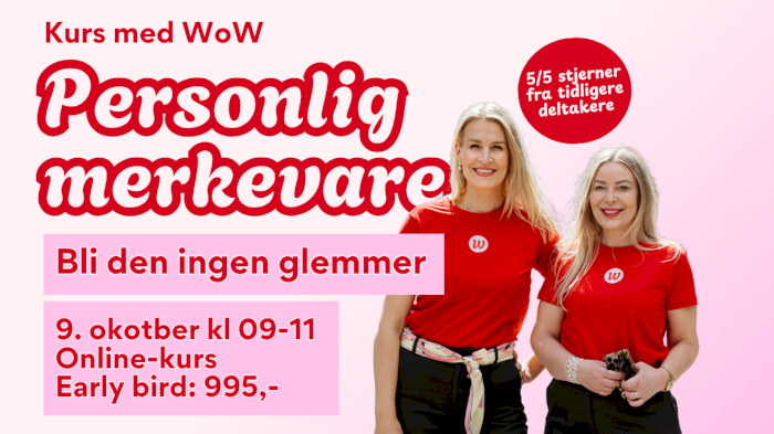 Bygg en personlig merkevare folk husker | 9. oktober kl 9-11