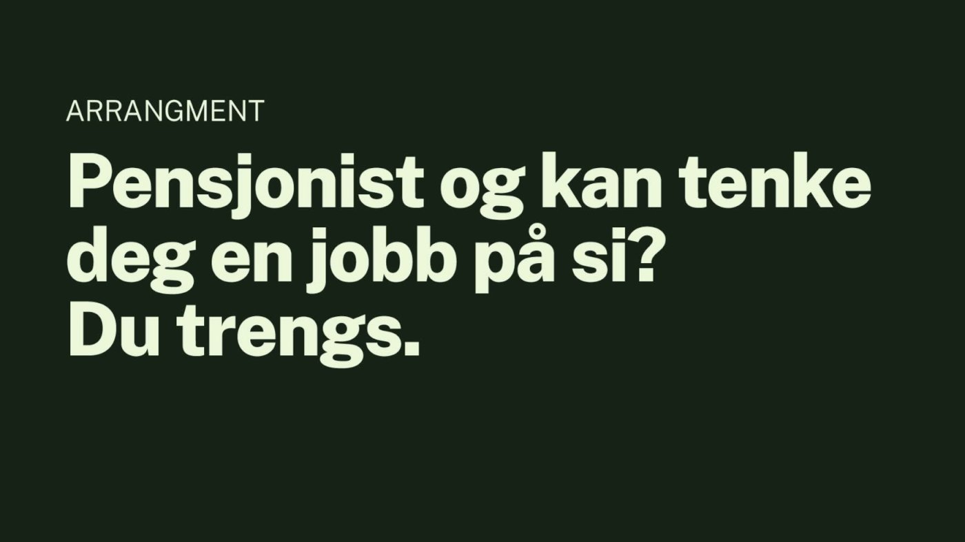 Jobbmuligheter for seniorer