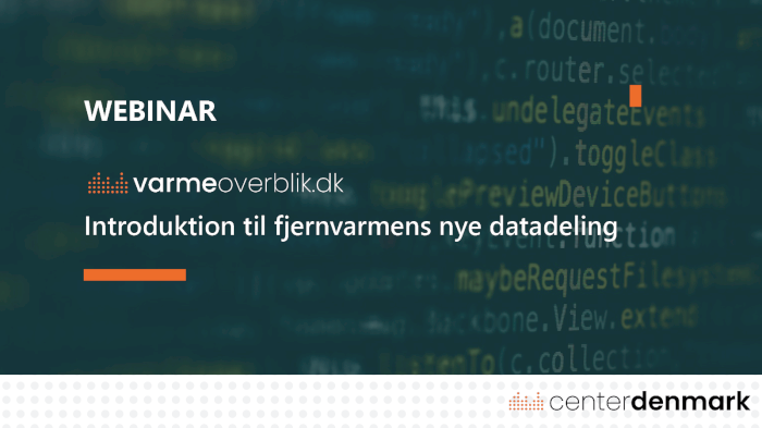 Webinar 14.12.2026: Varmeoverblik.dk – introduktion til fjernvarmens nye datadeling