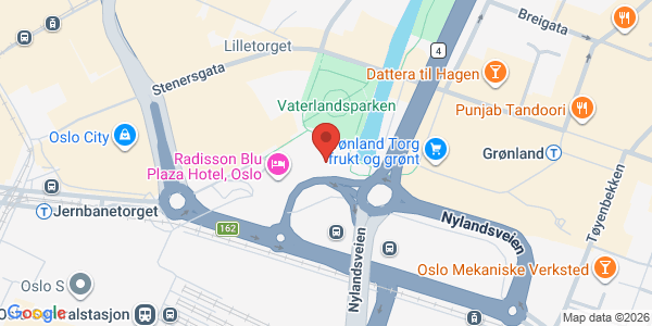 Kart som viser hvor arrangementet foregår
