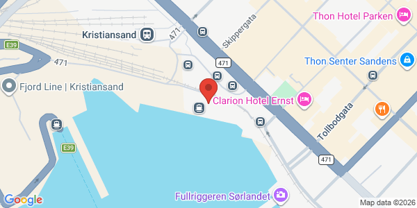 Kart som viser hvor arrangementet foregår