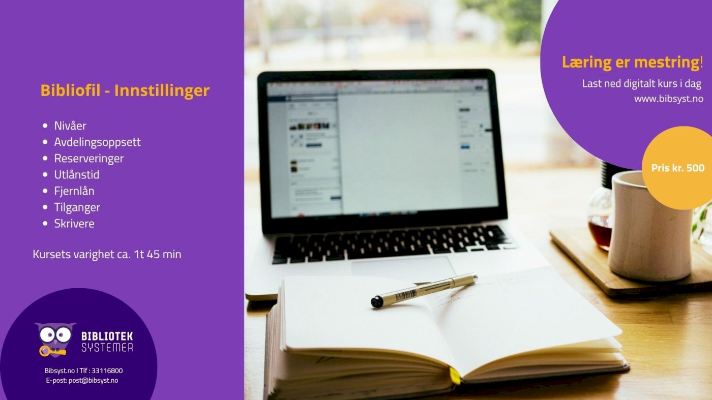 Bibliofil - Innstillinger