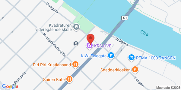 Kart som viser hvor arrangementet foregår
